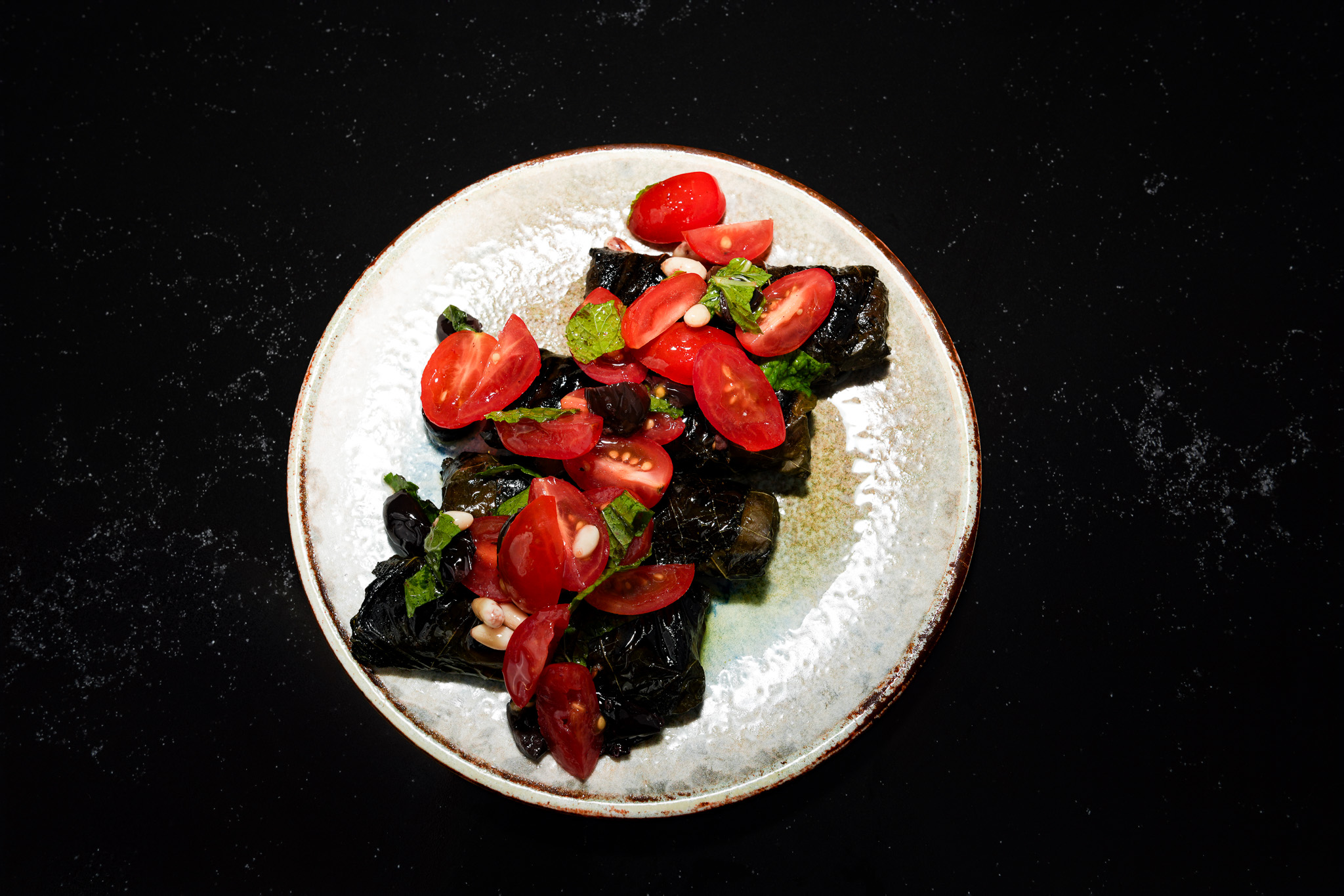 Izgara Hellimli Sarma - Grilled Halloumi in Wine  Leaves